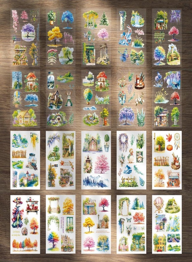 SAMVARDHAN The Ground Series PET Scrapbook Stickers Book - 80 Sheets Washi Sticker Set for Journaling, Ephemera,Scrapbooking & DIY Crafts, Pack of 4 - Image 3